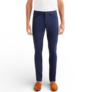 Rhone Men’s Jogger Pants Size 36 Navy Performance Stretch Zip Ankle